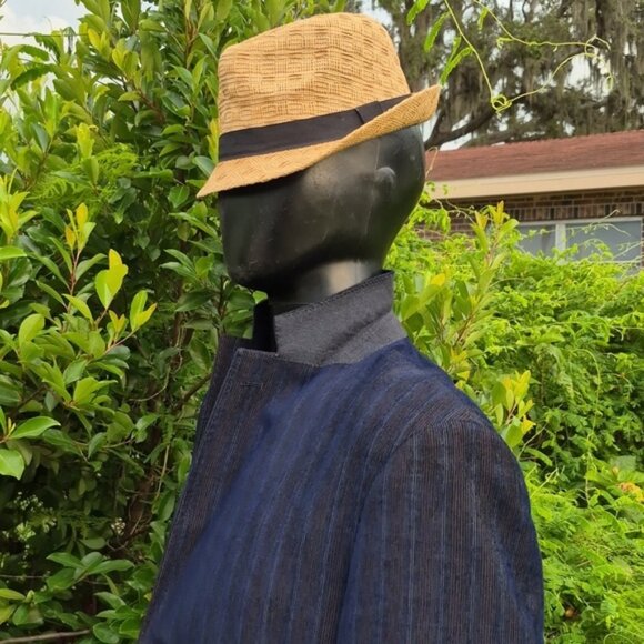 STAVA UOMO COLLECTION Men's Luxury Blue Corduroy (3) Button Blazer/Sport Coat - Picture 1 of 17